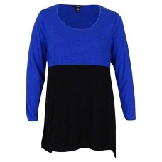 Style & Co Women’s Stretch Fabric Top (Cobalt/Black)