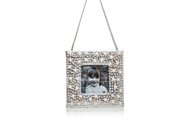  Silver Beaded Frame Ornament