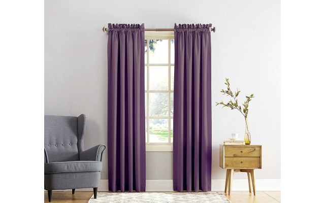 Sun Zero Barrow Energy Efficient Rod Pocket Curtain Panel, 54