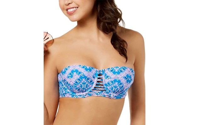  Women's Abigail Bra-Sized Underwire Bandeau Top Swimsuit