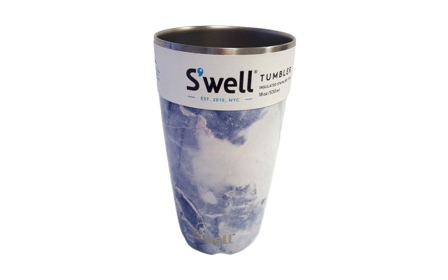 S’well Stainless Steel Tumbler – 18 Fl Oz – Blue Granite – Triple-Layered Vacuum-Insulated Containers Keeps Drinks Cold for 17 Hours and Hot for 4 – with No Condensation – BPA Free Water Bottle