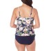  Womens Swimsuit Juliet Printed Side-Tie Tankini Top (Multi, 16)