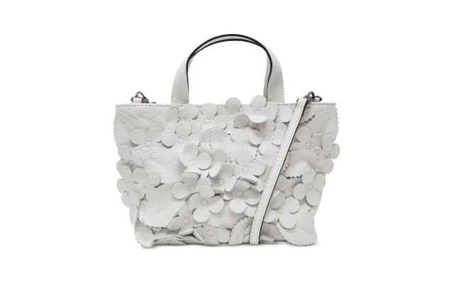  Greta Leather Handbag Crossbody (White)