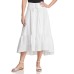  Irena Ruffled Midi Skirt (White, 12)