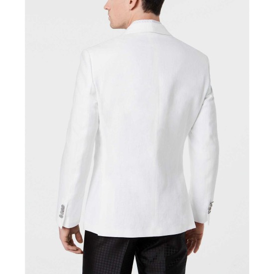  Men’s Slim-Fit Embroidered Linen Sport Coats
