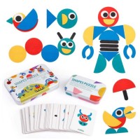 Tangram Wooden Jigsaw Puzzles for Little Kids & Babies, Cartoon Puzzle Set, Cognitive Development Toys for Kids, Baby Einstein Games, Montessori Wooden Educational Game for 2+, Imagination Games