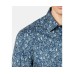  Men’s Baroque Paisley Shirt (Blue, L)