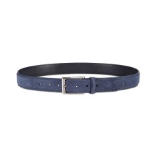 Tasso Elba Men’s Faux-Suede Belt (Dark Blue, M)