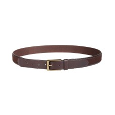 Tasso Elba Men’s Leather Casual Belt (Dark Brown, M)