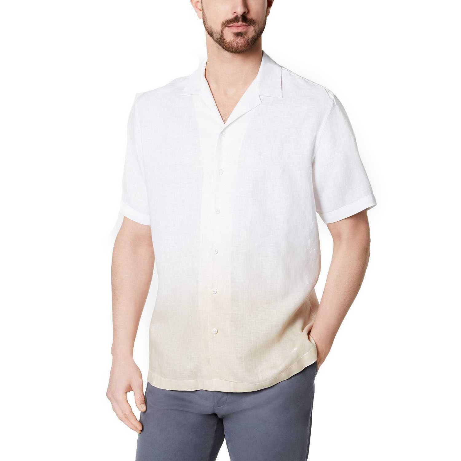 Tasso Elba Men’s Ombré Camp Collar Linen Shirts