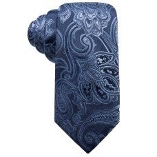 Tasso Elba Men’s Paisley Silk Tie (Navy)