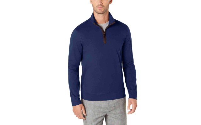  Men’s Piped 1/4-Zip Sweaters