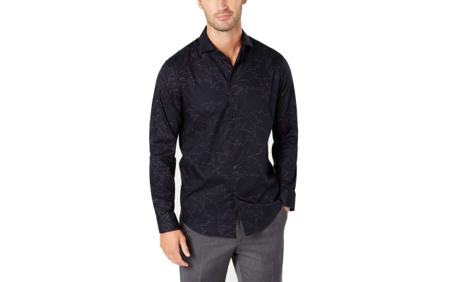  Men’s Textured Floral-Print Shirts
