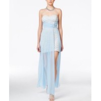 Teeze Me Juniors Lace Illusion Dress