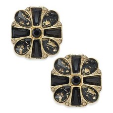 Thalia Sodi Gold-Tone Jet Speckled Stud Earrings, Only at Macy’s