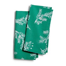The Cellar Holiday Table Linens Collection Spring Set of 4 Green Napkins