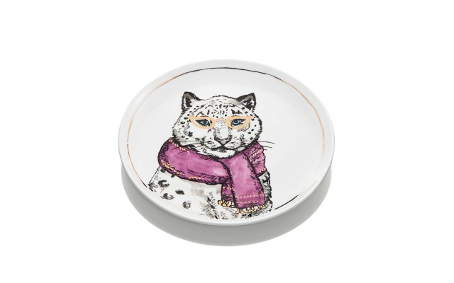  Leopard Salad Plate  9″X 9″