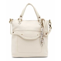 The Sak Robertson Leather Convertible Hobo Handbag Stone/Aqua