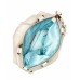  Robertson Leather Convertible Hobo Handbag Stone/Aqua