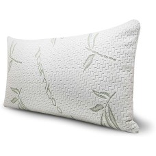 the Season Bedding Shredded Memory Foam Adjustable Pillow with Hypoallergenic, Antibacterial and Antimicrobial Removable/Washable Bamboo Rayon Zipper Cover (King Size, Queen Size)