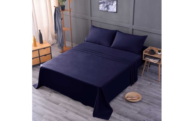 the Season Essentials Wrinkle Free Sheet Sets with Deep Pockets & Stain Resistant, 1800 Thread Count Bamboo Based