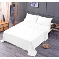 the Season Essentials Wrinkle Free Sheet Sets with Deep Pockets & Stain Resistant, 1800 Thread Count Bamboo Based
