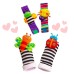  4pcs Infant Baby Wrist Rattles and Foot Socks Developmental Toys
