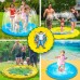  59″ Splash Water Play Mat For Little Kids & Toddlers, Water Sprinkler, Water Inflatable Pool Summer Fun Outdoor Water Toys
