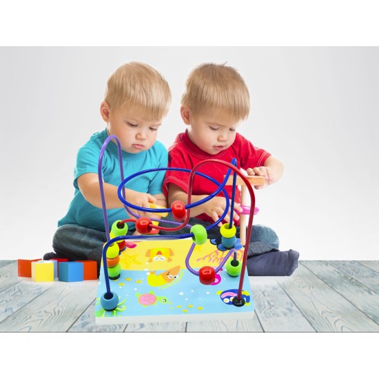  Educational Games Coil Spring Circles The Bead Colorful Roller Coaster Game for Babies, Toddlers, Kindergarten & Pre-K