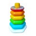  Hexagonal Rattle Ring Stacking Toy for Education Fun and Homeschooling of Babies, Toddlers, Pre-k and Kindergarten