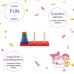 The Season Toys Towers of Hanoi Natural Wooden Toy for Skill Development, Pre-School Education and Homeschooling of Toddlers, Pre-K and Kindergarten Children