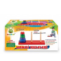 The Season Toys Towers of Hanoi Natural Wooden Toy for Skill Development, Pre-School Education and Homeschooling of Toddlers, Pre-K and Kindergarten Children