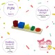  Wooden Geometric Shapes for Cognitive Development and Homeschooling of Toddlers and Children, Natural Wooden Toys, Non-toxic Materials