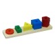  Wooden Geometric Shapes for Cognitive Development and Homeschooling of Toddlers and Children, Natural Wooden Toys, Non-toxic Materials