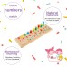  Wooden Montessori Math Board – Cognitive Development Education Aids for Kindergarten and Homeschooling Preschoolers and Pre-K Toddlers and Children