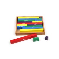 The Season Wooden Numeric Montessori Math Sticks Educational Game Set, Cognitive Development Aid for Homeschooling and Kindergarten, Pre-K and Preschoolers