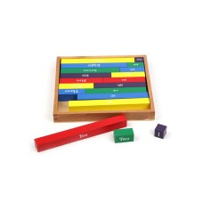 The Season Wooden Numeric Montessori Math Sticks Educational Game Set, Cognitive Development Aid for Homeschooling and Kindergarten, Pre-K and Preschoolers
