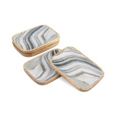 Thirstystone 4-Pc. Appetizer Plate Set-Tan/Beige