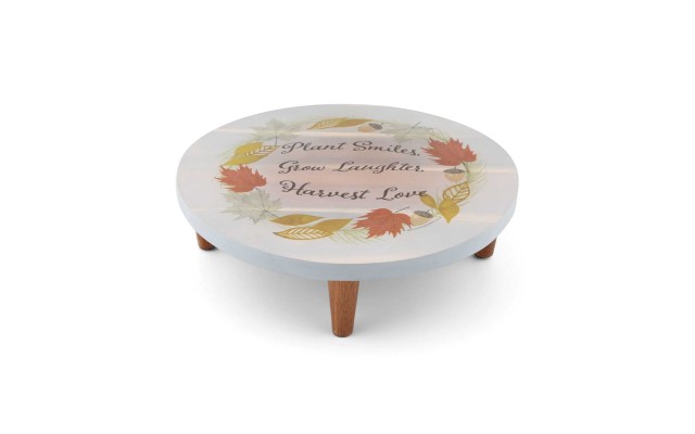  Plant, Grow, Harvest Footed Serving Board