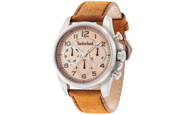  Men’s Smithfield Brown Leather Strap Watch 46x57mm TBL14769JS07