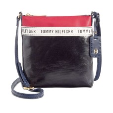 Tommy Hilfiger Julia Coated Canvas Crossbody Handbag (Blue)