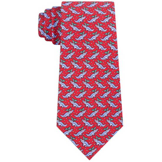  Men’s Assorted Slim Holiday Silk Ties (Red)