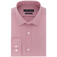 Tommy Hilfiger Men’s Athletic Fit Performance Stretch TH Flex Collar Fineline Stripe Dress Shirts