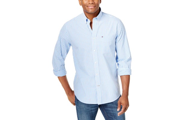  Men's Big & Tall Long-Sleeve Twain Check Shirts