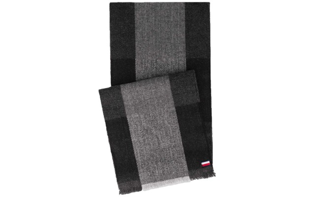  Men’s Buffalo Plaid Scarf (Black)