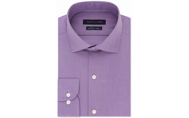  Men’s Classic/Regular Fit Non-Iron Performance Stretch Solid Dress Shirt