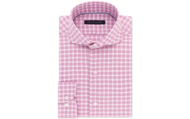  Men’s Classic/Regular Fit Non-Iron Stretch Check Dress Shirts