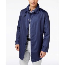 Tommy Hilfiger Men’s Fletch Solid Rain Coat (Blue, 40R)
