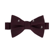 Tommy Hilfiger Men’s Glen Plaid Tree To-Tie Bow Tie (Dark Red)