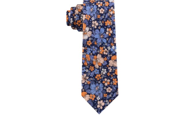  Men’s Large Floral Slim Silk Ties